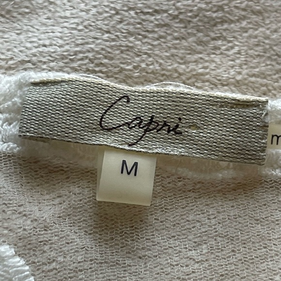 Capri off white lace sheer tank top - Picture 3 of 6